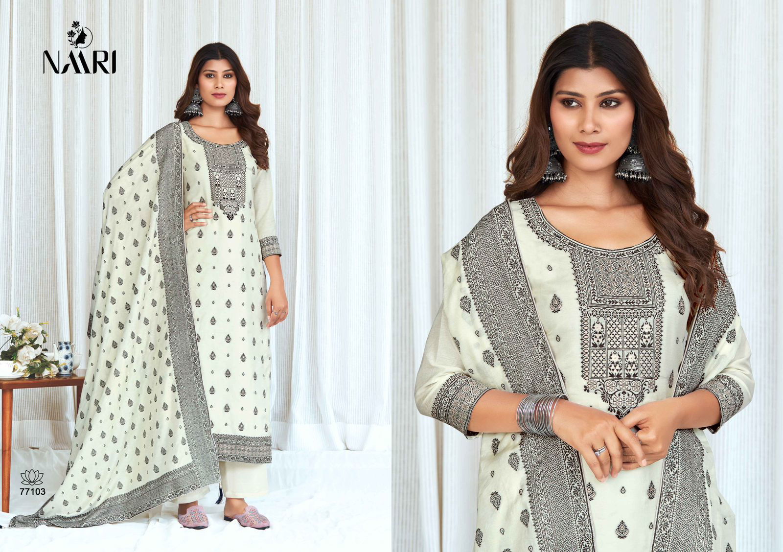 Jaguar By Naari Muslin Jacquard Designer Salwar Suits Wholesale Price In Surat